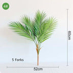 Green Artificial Palm Leaves Plastic Tropical Tree Fake  Indoor Outdoor Garden Home Outdoor Decorations Stevvex