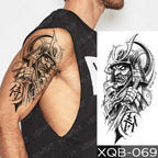 Elegant Black Waterproof Temporary Tattoo Sticker Lion Tiger Bear Flash Tattoos Leopard Wolf Colorful Big Tattoo Stickers For Mens Womens Stevvex