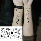 Elegant Waterproof Tattoo Sticker Sun Moon Fake Tatto Fashion Moon Temporary Fun Sun Wave Magic Tatoos For Womens Mens Stevvex