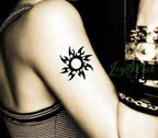Elegant Waterproof Tattoo Sticker Sun Moon Fake Tatto Fashion Moon Temporary Fun Sun Wave Magic Tatoos For Womens Mens Stevvex