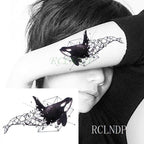 Elegant Waterproof Tattoo Sticker Sun Moon Fake Tatto Fashion Moon Temporary Fun Sun Wave Magic Tatoos For Womens Mens Stevvex