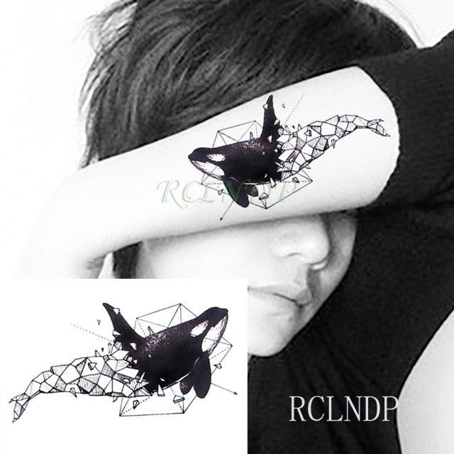 Elegant Waterproof Tattoo Sticker Sun Moon Fake Tatto Fashion Moon Temporary Fun Sun Wave Magic Tatoos For Womens Mens Stevvex
