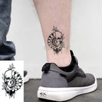 Elegant Waterproof Tattoo Sticker Sun Moon Fake Tatto Fashion Moon Temporary Fun Sun Wave Magic Tatoos For Womens Mens Stevvex