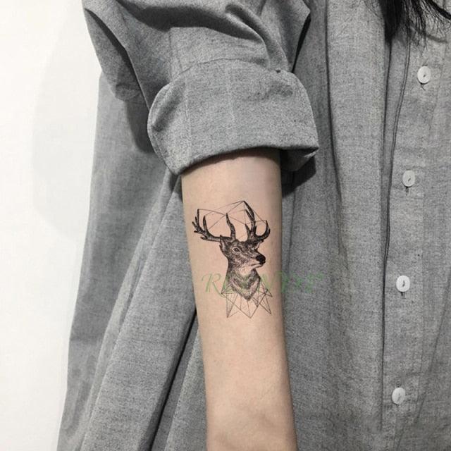 Elegant Waterproof Tattoo Sticker Sun Moon Fake Tatto Fashion Moon Temporary Fun Sun Wave Magic Tatoos For Womens Mens Stevvex