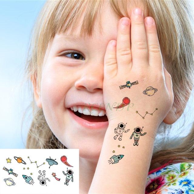 Elegant Waterproof Tattoo Sticker Sun Moon Fake Tatto Fashion Moon Temporary Fun Sun Wave Magic Tatoos For Womens Mens Stevvex