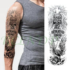 Extra Large Full Arm Leg Body Hand Waterproof Fake Tattoo Stickers Temporary Realistic Black Modern Mens Tattoo Stevvex