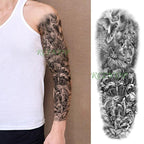 Extra Large Full Arm Leg Body Hand Waterproof Fake Tattoo Stickers Temporary Realistic Black Modern Mens Tattoo Stevvex