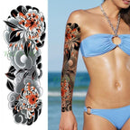 Extra Large Full Arm Leg Body Hand Waterproof Fake Tattoo Stickers Temporary Realistic Black Modern Mens Tattoo Stevvex