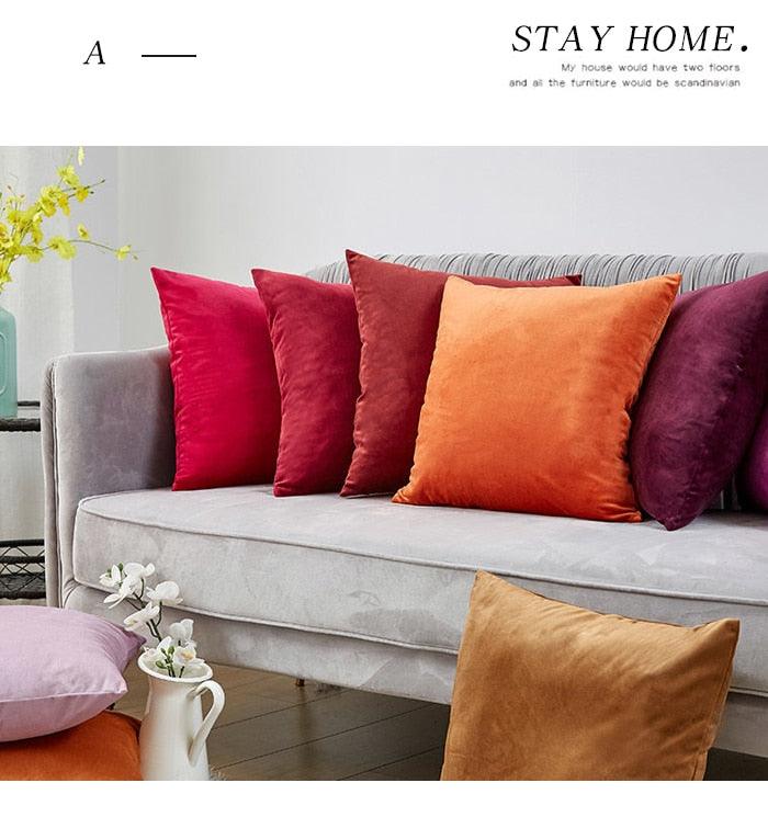 Super Soft Cushion Cover Velvet Pillow Cover Living Room Velvet Decorative Throw Pillow Covers Soft Solid Square Cushion Case For Couch Home Decorative Pillows Stevvex