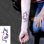 Elegant Waterproof Temporary Tattoo Sticker Cat Fox Flash Tatoo Neck Hand Modern Tattoo Stickers Butterflies Cats For Womens Stevvex