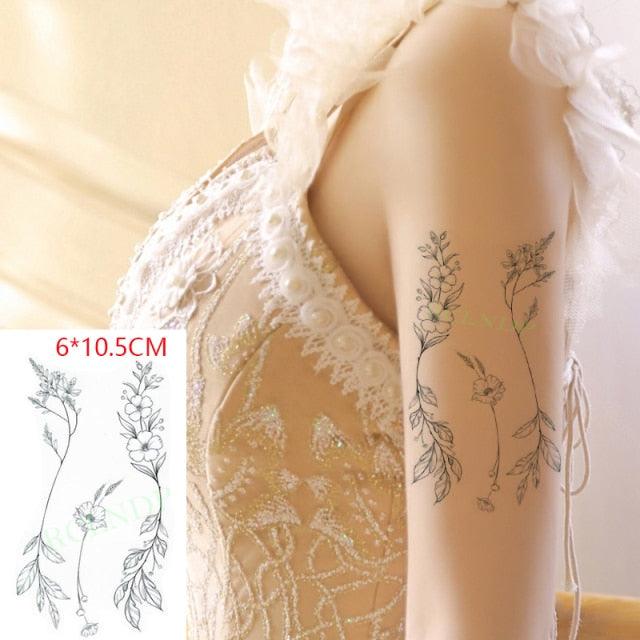 Elegant Waterproof Temporary Tattoo Sticker Cat Fox Flash Tatoo Neck Hand Modern Tattoo Stickers Butterflies Cats For Womens Stevvex