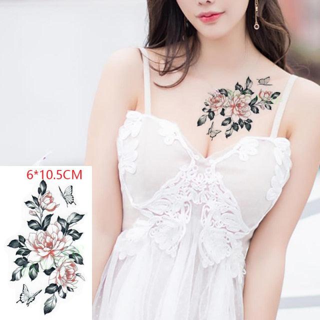 Elegant Waterproof Temporary Tattoo Sticker Cat Fox Flash Tatoo Neck Hand Modern Tattoo Stickers Butterflies Cats For Womens Stevvex