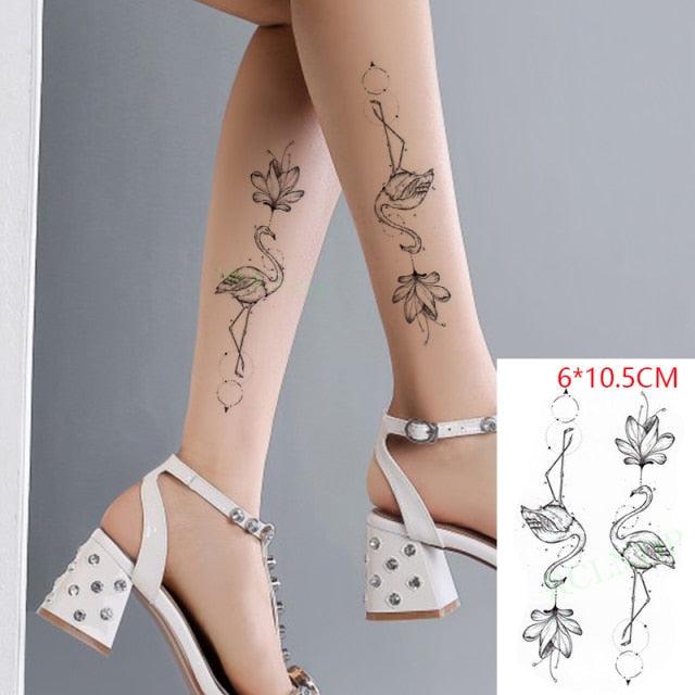 Elegant Waterproof Temporary Tattoo Sticker Cat Fox Flash Tatoo Neck Hand Modern Tattoo Stickers Butterflies Cats For Womens Stevvex