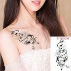 Elegant Waterproof Temporary Tattoo Sticker Cat Fox Flash Tatoo Neck Hand Modern Tattoo Stickers Butterflies Cats For Womens Stevvex