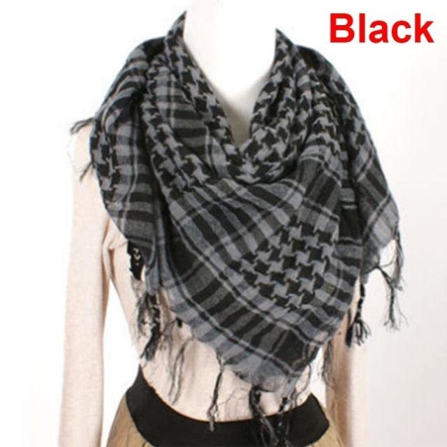 Winter Warm Unisex Fashion Lightweight Military Men Scarves Arab Tactical Desert Army Keffiyeh Scarf Military Scarves Shemagh Palestine Islamic Multifunction Tactical cotton head Scarf square Arabic Keffiyeh Wrap Bandana Women Men Stevvex