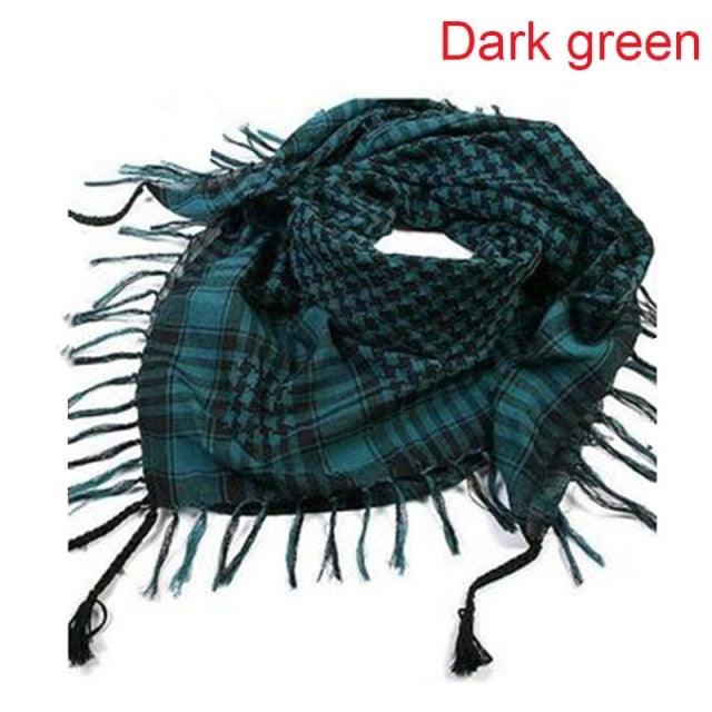 Winter Warm Unisex Fashion Lightweight Military Men Scarves Arab Tactical Desert Army Keffiyeh Scarf Military Scarves Shemagh Palestine Islamic Multifunction Tactical cotton head Scarf square Arabic Keffiyeh Wrap Bandana Women Men Stevvex