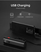 Bike Light Rainproof USB Rechargeable LED 2000mAh MTB Front Lamp Headlight Aluminum Ultralight Flashlight Super Bright Bicycle Front Headlight 5 Light Modes And Large Capacity Battery Stevvex