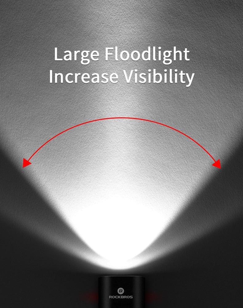 Bike Light Rainproof USB Rechargeable LED 2000mAh MTB Front Lamp Headlight Aluminum Ultralight Flashlight Super Bright Bicycle Front Headlight 5 Light Modes And Large Capacity Battery Stevvex