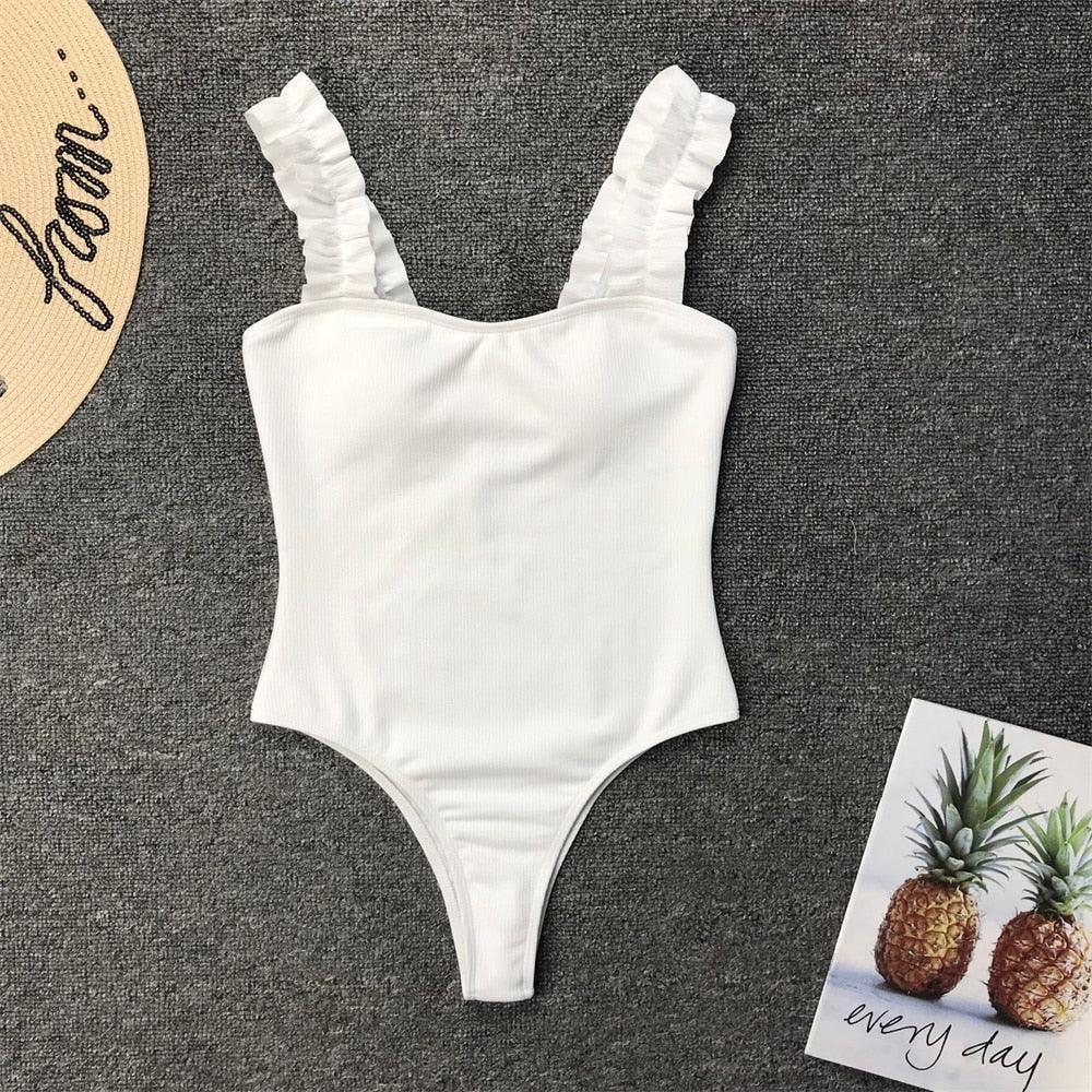 Luxury Black Female Swimsuit Vintage One Piece Ruffled Push Up Tummy Control Swimwear Halter One Piece Slimming Retro Swimsuit Women's Plus Size Push Up Bathing Suit Solid Red Swimwear Women Padded Bathing Suits Stevvex