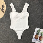 Luxury Black Female Swimsuit Vintage One Piece Ruffled Push Up Tummy Control Swimwear Halter One Piece Slimming Retro Swimsuit Women's Plus Size Push Up Bathing Suit Solid Red Swimwear Women Padded Bathing Suits Stevvex
