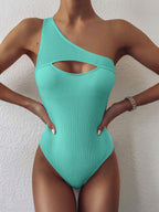 Luxury Black Female Swimsuit Vintage One Piece Ruffled Push Up Tummy Control Swimwear Halter One Piece Slimming Retro Swimsuit Women's Plus Size Push Up Bathing Suit Solid Red Swimwear Women Padded Bathing Suits Stevvex