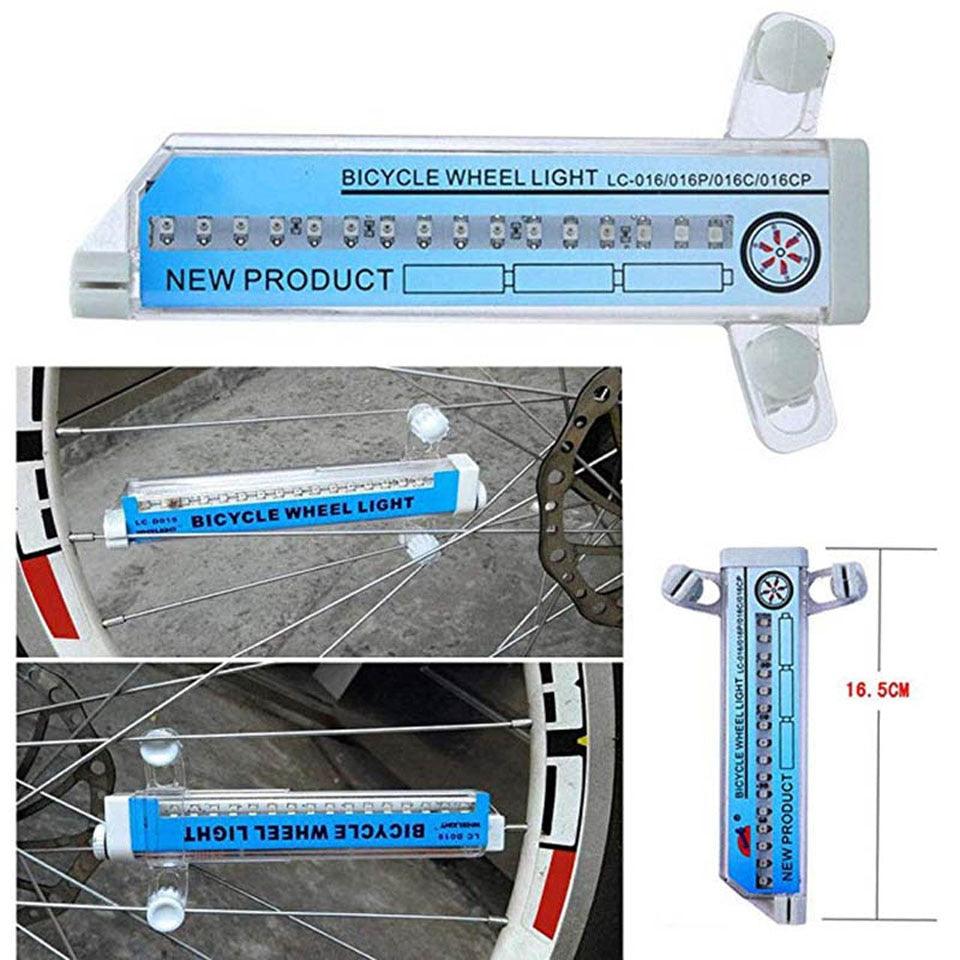 Bicycle Spoke Light Motorcycle Bike Tire Wheel Lights Flash Spoke Light Lamp Outdoor Cycling LED Bicycle Spoke Tire Light With 32 LED Changes Patterns Bicycle Rim Lights Stevvex