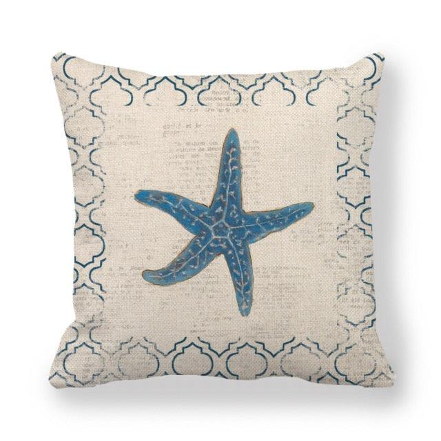 Pillowcase Sofa Cushion Cover Decoration Linen Pillow Case Higher Quality Marine Sea Life Pillow Covers Cases Super Soft Square Cushion Decorative Pillow Pattern Sofa Pillow Cover Couch Pillow 45x45CM Stevvex