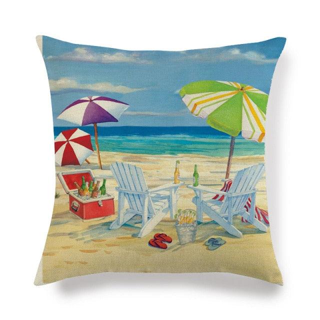Pillowcase Sofa Cushion Cover Decoration Linen Pillow Case Higher Quality Marine Sea Life Pillow Covers Cases Super Soft Square Cushion Decorative Pillow Pattern Sofa Pillow Cover Couch Pillow 45x45CM Stevvex