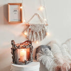 Handmade Wall Art Home Wall Decor Woven Hanging Tapestry Tassel Wind Chimes Wall Hanging Ornaments  Hand Macrame Wall  For Wall Wedding Living Room Gallery Patio Apartment Yard Decor Stevvex