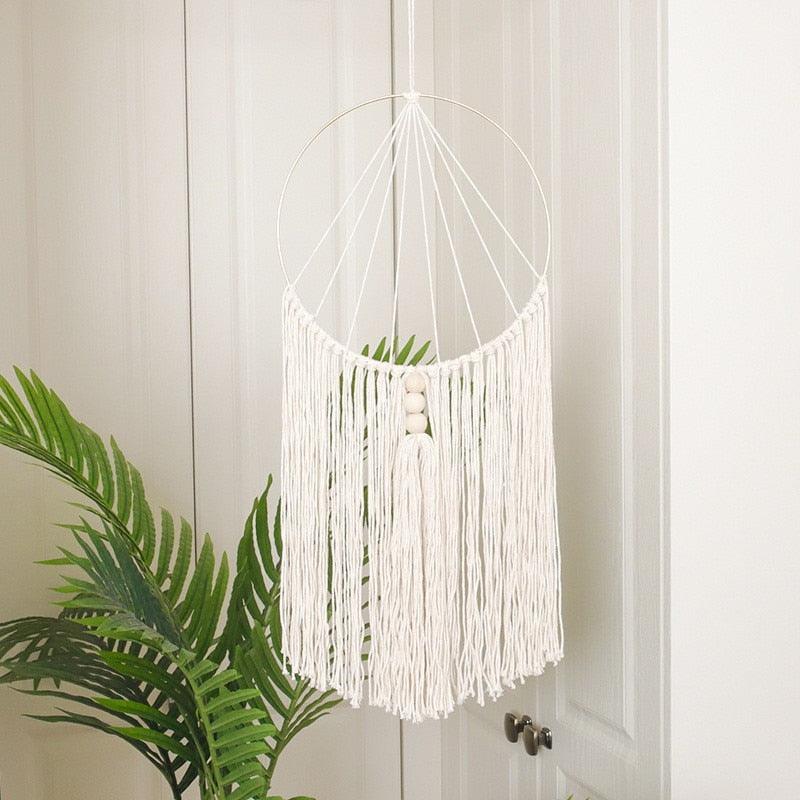 Handmade Wall Art Home Wall Decor Woven Hanging Tapestry Tassel Wind Chimes Wall Hanging Ornaments  Hand Macrame Wall  For Wall Wedding Living Room Gallery Patio Apartment Yard Decor Stevvex