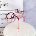 Acrylic One Cake Topper Top Cake One Cake Topper Birthday Cake Topper Double Sided For Anniversaries And Parties  Birthday Party Cupcake Toppers Flags Wedding Baby Shower Supplies Lovely Baking Dessert Decorations Stevvex