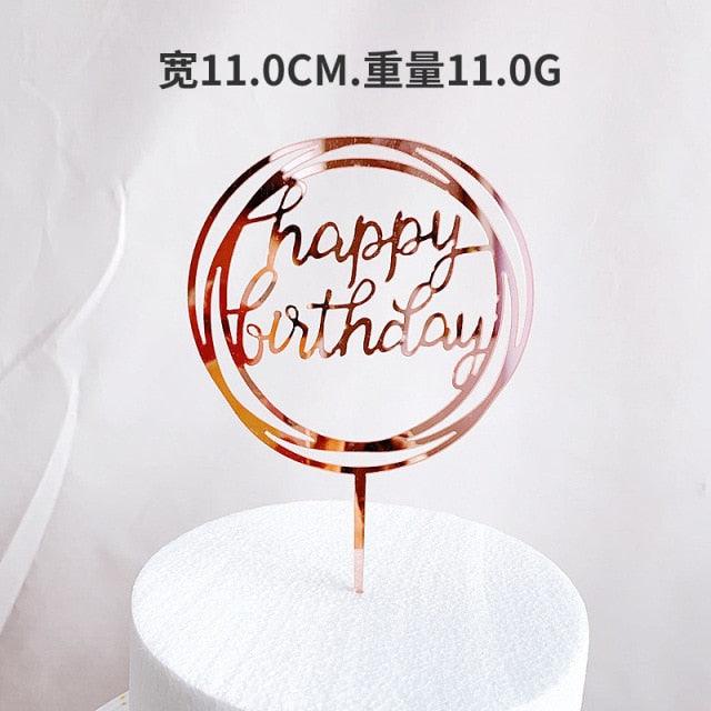 Acrylic One Cake Topper Top Cake One Cake Topper Birthday Cake Topper Double Sided For Anniversaries And Parties  Birthday Party Cupcake Toppers Flags Wedding Baby Shower Supplies Lovely Baking Dessert Decorations Stevvex