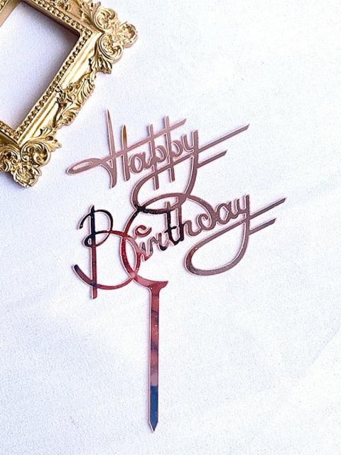 Acrylic One Cake Topper Top Cake One Cake Topper Birthday Cake Topper Double Sided For Anniversaries And Parties  Birthday Party Cupcake Toppers Flags Wedding Baby Shower Supplies Lovely Baking Dessert Decorations Stevvex