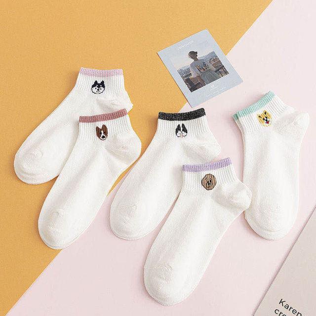 New 5pairs/lot Mixed Colors Ankle Socks Summer Sport Fashion Funny Underwear Women Breathable Soft Combed Out Of Pure Cotton Breathable Socks For Men And Women Stevvex