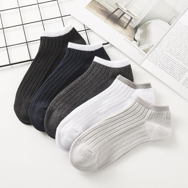 New 5pairs/lot Mixed Colors Ankle Socks Summer Sport Fashion Funny Underwear Women Breathable Soft Combed Out Of Pure Cotton Breathable Socks For Men And Women Stevvex