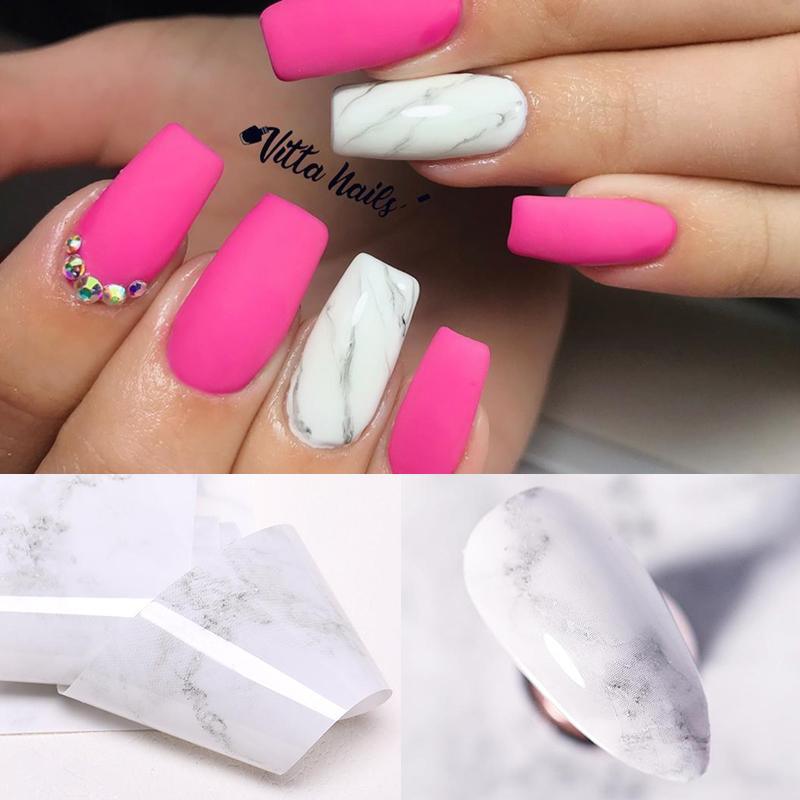 Nail Foils Marble Flower Series Iridescent Nail Art Transfer Sticker Paper Slider Nail Water Decal Design Manicures Decorations  Art Manicures Decoration New Gold Nail Transfer Foils for Nail Arts Nails Supply Holographic Effect Nail Art Foil Stickers Hol Stevvex