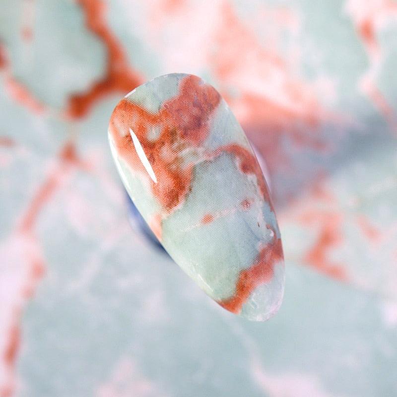 Nail Foils Marble Flower Series Iridescent Nail Art Transfer Sticker Paper Slider Nail Water Decal Design Manicures Decorations  Art Manicures Decoration New Gold Nail Transfer Foils for Nail Arts Nails Supply Holographic Effect Nail Art Foil Stickers Hol Stevvex