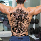 Extra Large Back Temporary Lion Tatoo Sticker Waterproof Black Luxury Big Modern  Design For Mens Stevvex
