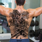 Extra Large Back Temporary Lion Tatoo Sticker Waterproof Black Luxury Big Modern  Design For Mens Stevvex