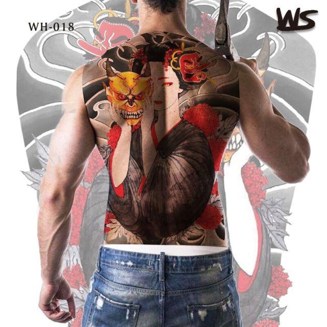 Extra Large Back Temporary Lion Tatoo Sticker Waterproof Black Luxury Big Modern  Design For Mens Stevvex