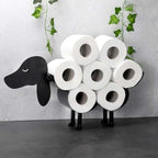 Sheep Decorative Toilet Paper Holder Bathroom Hardware Tissue Storage Toilet Roll Holder Bathroom Accessories Iron Paper Storage Sheep Toilet Paper Roll Holder  Metal Wall Mounted  Free Standing Bathroom Tissue Storage Stevvex