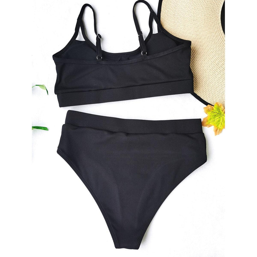 Female Push Up Swimsuit Modern Swimwear For Women Bikinis High Waist Bikini Set Solid Bikini 2 Piece Swimsuit Bathing Suits Women Bathing Suit High Waist Bikini Set Sport Wear Swimming Suit Bikini Stevvex