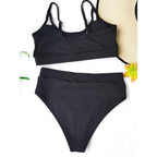 Female Push Up Swimsuit Modern Swimwear For Women Bikinis High Waist Bikini Set Solid Bikini 2 Piece Swimsuit Bathing Suits Women Bathing Suit High Waist Bikini Set Sport Wear Swimming Suit Bikini Stevvex