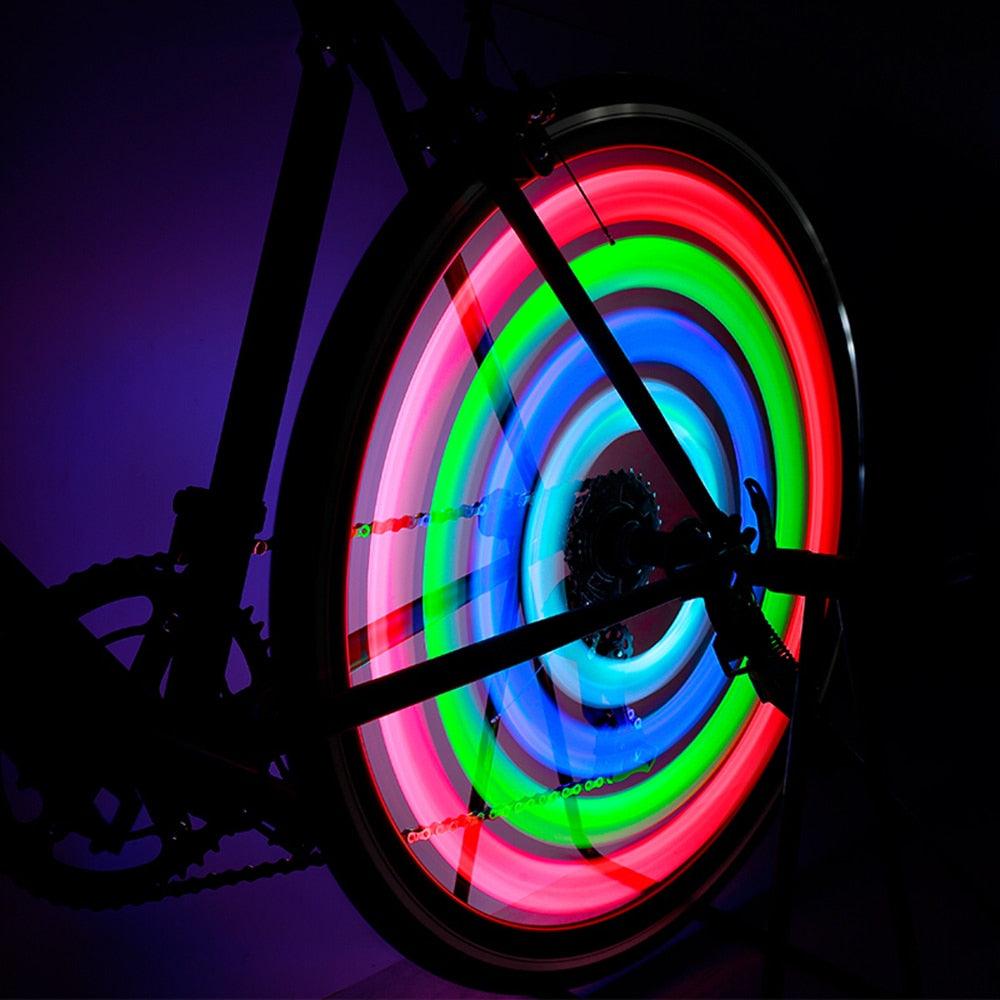 Waterproof Bicycle Spoke Light 3 Lighting Mode LED Bike Wheel Warning Light Colorful LED Bike Wheel Light Waterproof Easy Install Bicycles Wheel Spoke LED Lights With 3 Modes For Bicycle Present For Kids Teens Boys Girls Men Women Stevvex