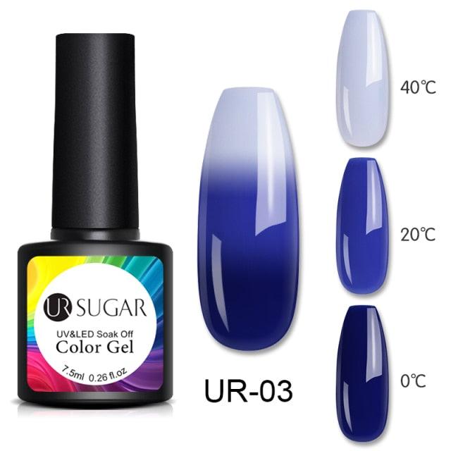 Luxury Modern Elegant Colorful Diamond Gel Nail Polish UV Temperature Color Changing Elegant Fashion Rainbow Colors For Womens Stevvex