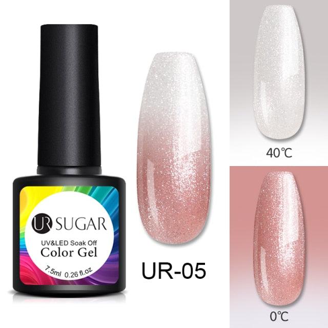 Luxury Modern Elegant Colorful Diamond Gel Nail Polish UV Temperature Color Changing Elegant Fashion Rainbow Colors For Womens Stevvex