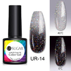 Luxury Modern Elegant Colorful Diamond Gel Nail Polish UV Temperature Color Changing Elegant Fashion Rainbow Colors For Womens Stevvex