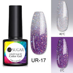 Luxury Modern Elegant Colorful Diamond Gel Nail Polish UV Temperature Color Changing Elegant Fashion Rainbow Colors For Womens Stevvex