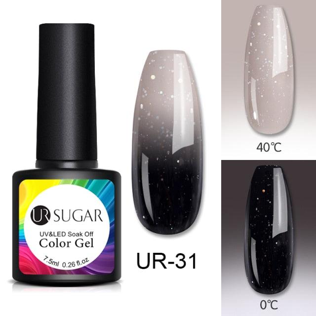 Luxury Modern Elegant Colorful Diamond Gel Nail Polish UV Temperature Color Changing Elegant Fashion Rainbow Colors For Womens Stevvex