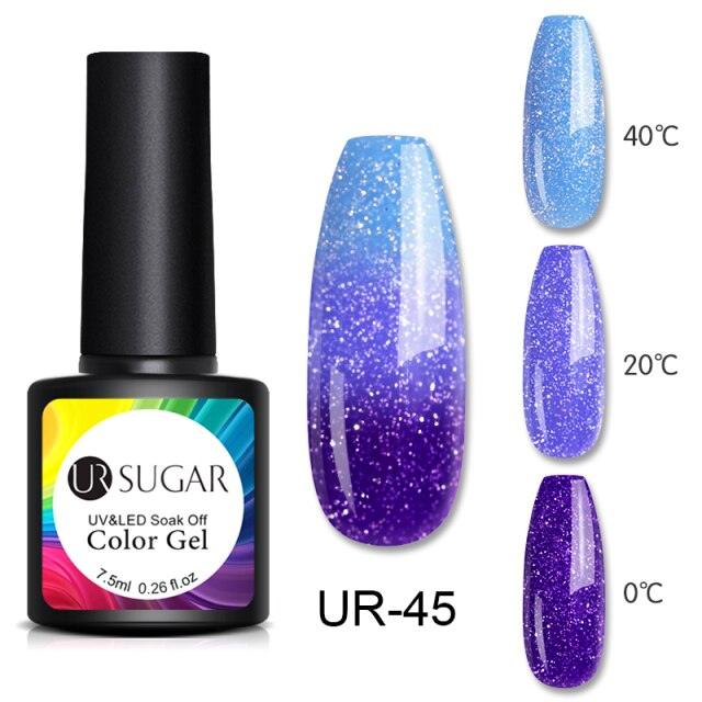 Luxury Modern Elegant Colorful Diamond Gel Nail Polish UV Temperature Color Changing Elegant Fashion Rainbow Colors For Womens Stevvex